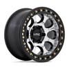 KMC KM237 Riot Beadlock 17x8.5 6x5.5 Machined Black Windows Black Wheel 17" 0mm