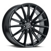 17" Platinum 461BK Exodus 17x8 5x4.5 Gloss Black and Clear-Coat Wheel 40mm Rim