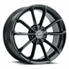 Set 4 16" Platinum 457BK Revelation 16X7 5x100 Gloss Black Clear-Coat 40mm Rims