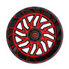 22" TIS 544MBR 22x12 6x135 6x5.5 Black Machined Face Milled Red Tint Wheel -44mm