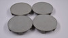 Set 4 64mm Generic Silver Snap In Center Caps Hub Cap 5 Clips
