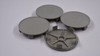 Set 4 64mm Generic Silver Snap In Center Caps Hub Cap 5 Clips