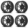 Set 4 19" Konig 55B Myth Gloss Black 19x8.5 Wheels 5x4.5 40mm Street Rims