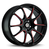17" Konig 24BR Illusion 17x7 5x100 Gloss Black Red Spoke Accents Wheel 40mm Rim 17" Konig 24BR Illusion 17x7 5x100 Gloss Black Red Spoke Accents Wheel 40mm Rim