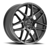 Set 4 20" Motiv 435G Foil Gunmetal 20x8.5 Wheels 5x4.50 5x120 Rims +40mm