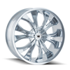 Set 4 22" Mazzi Hustler 22x9.5 Chrome 5x115 5x120 Wheels 18mm Car Suv Rims