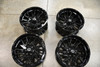 Set 4 24" TIS 547B Gloss Black 24x12 Wheels 6x5.5 -44mm Lifted For Chevy GMC Ram