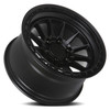Set 4 17" Lock Offroad Matte Black Matte Black Ring Baja 17x9 6x5.5 -12mm Wheels
