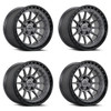 Set of 4 Lock Offroad Baja 17x9 6x5.5 0mm Matte Grey Black Ring Offroad Wheels