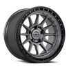 Set 4 17" Lock Offroad Matte Grey Matte Black Ring Baja 17x9 6x135 -12mm Wheels