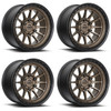 Set 4 17" Lock Offroad Matte Desert Bronze Black Ring Baja 17x9 6x5.5 -12mm Rims