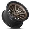 Set 4 17" Lock Offroad Matte Desert Bronze Matte Black Ring Baja 17x9 6x5.5 0mm