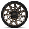 Set 4 17" Lock Offroad Matte Bronze Matte Black Ring Lunatic 17x9 6x5.5 1mm Rims