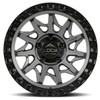 Set 4 17" Lock Offroad Matte Grey Matte Black Ring Lunatic 17x9 6x135 1mm Wheels