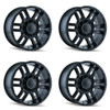 Set 4 18" Ion 179 18x9 Matte Black 8x170 Wheels 12mm For Ford Truck 8 Lug Rims