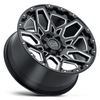 Black Rhino Shrapnel 20x9.5 5x150 Gloss Black W  Milled Spokes Wheel 20" 12mm