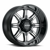 17" Ultra 229U Menace Gloss Black Diamond Cut Face 17x9 Wheel 6x135 6x5.5 18mm