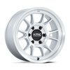 KMC KM729 Range 17x8.5 5x5.0 Gloss Silver With Machined Face Wheel 17" -10mm Rim