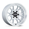 Set 4 KMC KM729 Range 17x8.5 5x5 Silver With Machined Face Wheels 17" -10mm