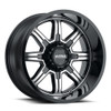 16" Ultra 229U Menace Gloss Black w Diamond Cut Accents 16x8 Wheel 6x5.5 +10mm