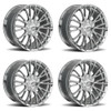 Set 4 17" Platinum 437C Genesis  17x7.5 Wheels 5x108 5x4.50 +40mm