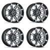 Set 4 Fuel FC401 Brawl 22x10 6x5.5 Chrome Gloss Black Lip Wheels 22" -18mm Rims