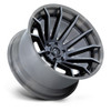 Fuel FC403 Burn 22x12 5x5 Gloss Black Brushed Gray Tint 22" -44mm For Jeep Wheel