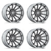 Set 4 Fuel FC403 Burn 22x10 6x135 Platinum Chrome Lip 22" -18mm Lifted Wheels