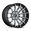 Set 4 Fuel FC403 Burn 22x12 6x135 Chrome Gloss Black Lip 22" -44mm Lifted Wheels