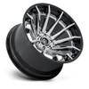 Set 4 Fuel FC403 Burn 22x10 6x5.5 Chrome Gloss Black Lip 22" -18mm Lifted Wheels