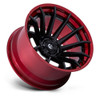 Fuel FC403 Burn 24x12 6x5.5 Matte Black Candy Red Lip 24" -44mm Lifted Truck Rim