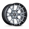 Set 4 Fuel FC402 Catalyst 22x12 6x135 Chrome Gloss Black Lip Wheels 22" -44mm