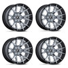 Set 4 Fuel FC402 Catalyst 24x12 6x5.5 Chrome Gloss Black Lip Wheels 24" -44mm