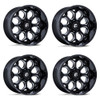 Set 4 Fuel FC862 Scepter 22x12 6x5.5 Gloss Black Milled 22" -44mm Truck Wheels