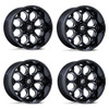 Set 4 Fuel FC862 Scepter 20x10 8x170 Gloss Black Milled 20" -18mm Lifted Wheels