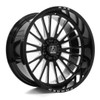 26" Axe Wheels AF7 Forged Gloss Black Milled 26x14 8x6.5 -76mm For Chevy GMC Rim