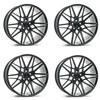 Set 4 20" Axe Wheels CF1 Gloss Black 20x9 Wheels 5x5 45mm For Jeep Rims