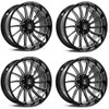 Set 4 22" Axe Wheels Chronus Gloss Black Milled 22x10 6x135 6x5.5 -19mm Rims
