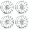 Set 4 20" Axe Wheels Chronus Chrome 20x10 6x135 6x5.5 -19mm Lifted Truck Rims