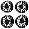 Set 4 22" Axe Wheels Chronus Gloss Black 22x12 8x170 -44mm Lifted For Ford Rims