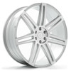 Set 4 24" Axe Wheels EX26 Silver 24x10 Wheels 6x5.5 28mmTruck Suv Rims