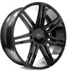 26" Axe Wheels EX26 Gloss Black 26x10 Wheel 6x120 28mm For Chevy GMC Truck Rim