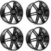 Set 4 26" Axe Wheels EX26 Gloss Black 26x10 Wheels 5x5 28mm Truck Suv Rims
