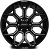 20" Axe Wheels BTO-4 Gloss Black Milled 20x9 Wheel 6x135 6x5.5 0mm Truck Suv Rim