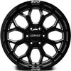 20" Axe Wheels BTO-1 Gloss Black Milled 20x10 5x5 5x5.5 -19mm Lifted Truck Wheel