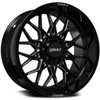 22" Axe Wheels BTO-2 Gloss Black Milled 22x12 Wheel 5x5 5x5.5 -44mm Lifted Truck