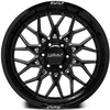 20" Axe Wheels BTO-2 Gloss Black Milled 20x10 5x5 5x5.5 -19mm Lifted Truck Wheel