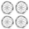Set 4 22" Axe Wheels AF6 UTV Full Polished 22x7 Wheels 4x137 4x156 0mm Rims