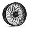 Set 4 20" Axe Wheels Hydra UTV Black & Polished Face 20x7 4x137 4x156 10mm Rims