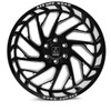 22" Axe Wheels Zeus Gloss Black Milled 22x12 Wheel 6x135 6x5.5 -44mm Lifted Rim